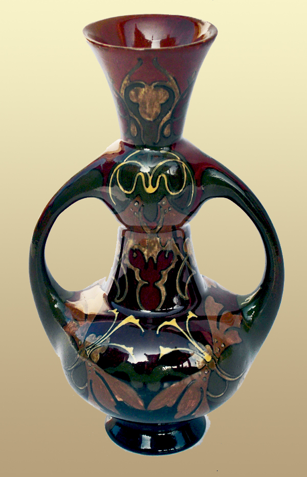 Nr.: 84, On offer decorative pottery made by Rozenburg, Description: Plateel Vase, Height 18,6 cm width 11 cm, period: Year 1899, Decorator : unknown, 