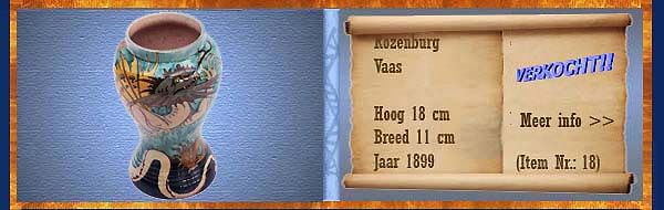 Nr.: 18, Reeds verkocht : sieraardewerk van Rozenburg