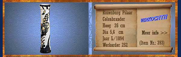 Nr.: 393, Verkocht : sieraardewerk van Rozenburg
