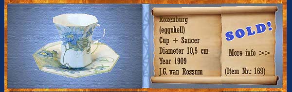 Nr.: 169,  Already sold: Decorative pottery of Rozenburg