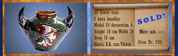 Nr.: 339,  Already sold: Decorative pottery of Distel