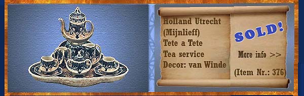 Nr.: 376,  Already sold: Decorative pottery of Holland Utrecht