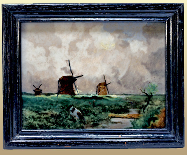 Nr.: 168, Reeds verkocht : sieraardewerk van Rozenburg,  Omschrijving: Plateel Tegel, Hoog 17,6 cm Breed 23 cm, Periode: Jaar 1904, Schilder : Onbekend, 