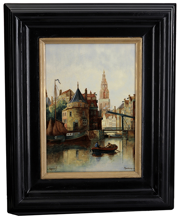 Nr.: 438, Already sold : a Rozenburg framed tile