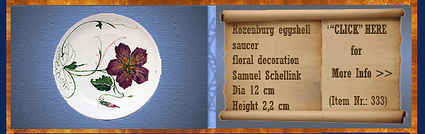 Nr.: 333, On offer decorative pottery of Rozenburg,  Description: (eierschaal) Schoteltje 
