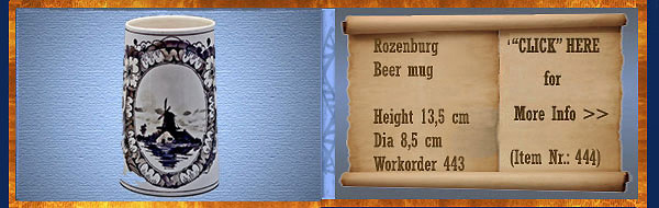 Nr.: 444, sale of a Rozenburg Beer mug
