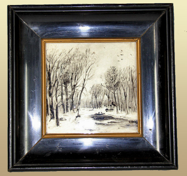 Nr.: 244, Reeds verkocht : sieraardewerk van Rozenburg  Plateel Tegel, Hoog 15,5 cm , Breed 15,5 cm , Jaar 1900 , Schilder Naar Apol