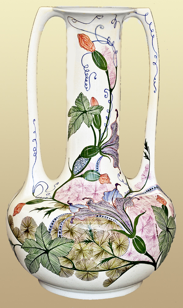 Nr.: 390, Reeds verkocht : Amphora vaas met lange handgrepen