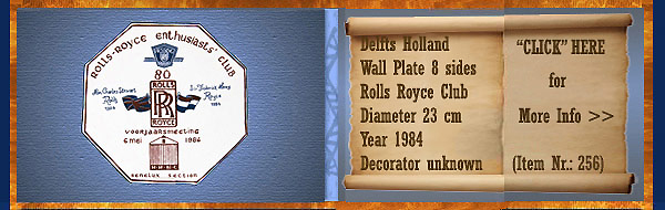 Nr.: 256, auction of  a Rolls Royce plate 