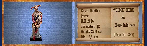 Nr.: 357, On offer decorative pottery of Royal Doulton, Joker